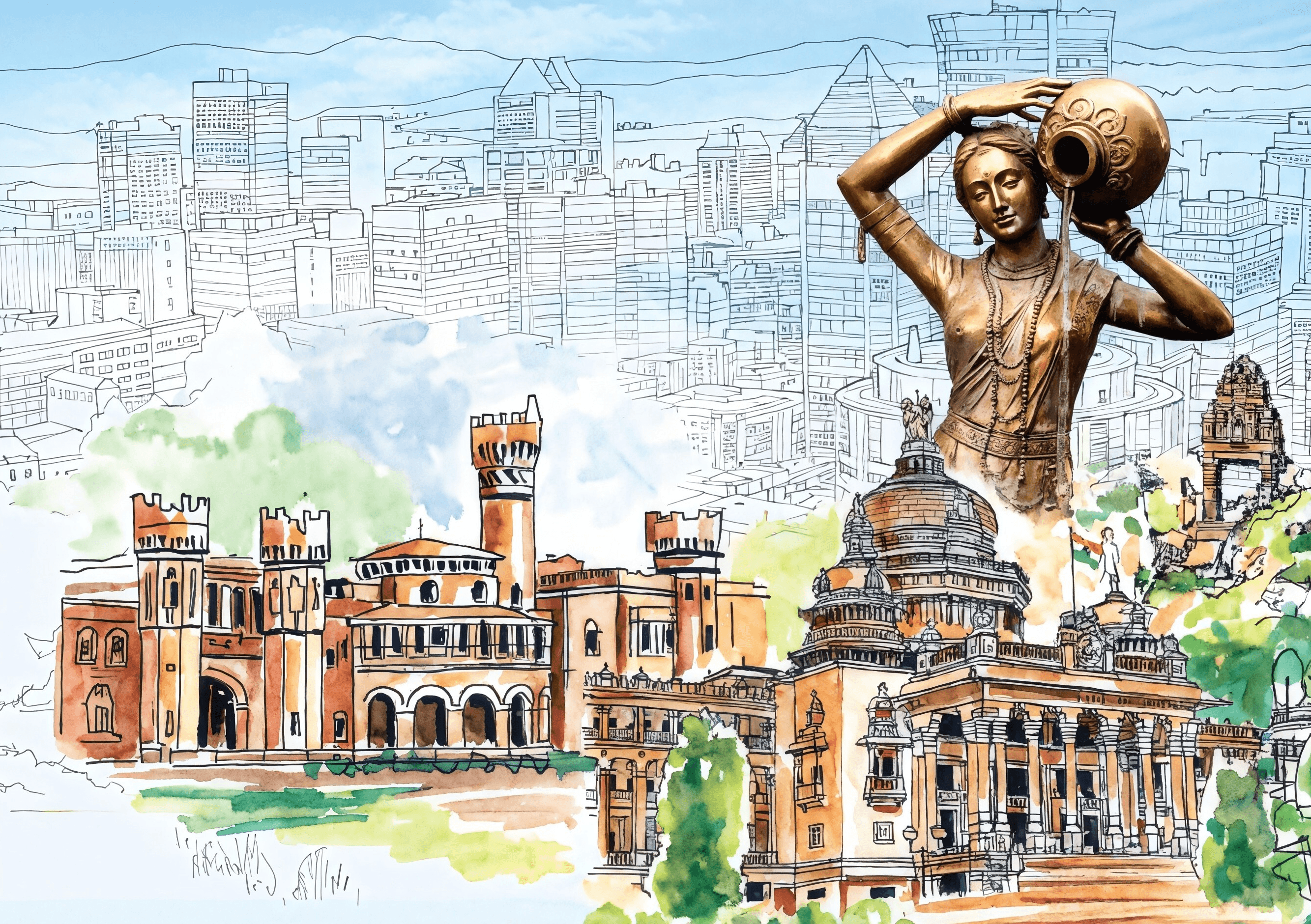 Bangalore Palace Illustration